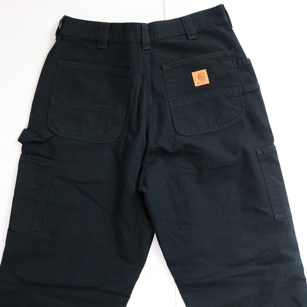 Carhartt B151-BLK Carpenter Pants Men 32x36 Black Cotton Canvas Utility Dungaree - Picture 5 of 11